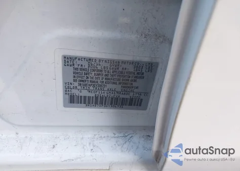 2016 Nissan Sentra Sv z USA, uszkodzony, nr VIN 3N1AB7AP3GY306731